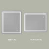 Victoria Rectangular Frameless Anti-Fog Wall Bathroom LED Vanity Mirror in Silver