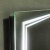 Victoria Rectangular Frameless Anti-Fog Wall Bathroom LED Vanity Mirror in Silver