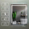 Victoria Rectangular Frameless Anti-Fog Wall Bathroom LED Vanity Mirror in Silver