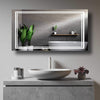 Victoria Rectangular Frameless Anti-Fog Wall Bathroom LED Vanity Mirror in Silver
