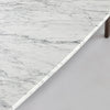 Laura 43" x 24" Rectangular Italian Carrara White Marble Coffee Table with Shelf