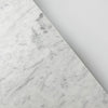 Meno 36" x 18" Rectangular Italian Carrara White Marble Console Table with Legs