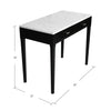 Meno 36" x 18" Rectangular Italian Carrara White Marble Console Table with Legs