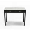 Meno 36" x 18" Rectangular Italian Carrara White Marble Console Table with Legs