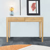 Meno 36" x 18" Rectangular Italian Carrara White Marble Console Table with Legs