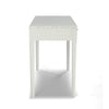Meno 36" x 18" Rectangular Italian Carrara White Marble Console Table with Legs