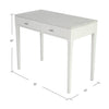 Meno 36" x 18" Rectangular Italian Carrara White Marble Console Table with Legs