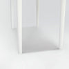 Meno 36" x 18" Rectangular Italian Carrara White Marble Console Table with Legs
