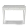 Meno 36" x 18" Rectangular Italian Carrara White Marble Console Table with Legs