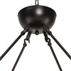 Ancora 16 Light Chandelier Wagon Wheel (43“ Wide) Matte Black Steel Frame | Large Home Decoration | Foyer, Entryway, Dining Room
