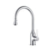 Everton Kitchen Faucet Gooseneck Single Lever Mixer in Chrome