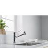 Metrolux Kitchen Faucet Set Chrome Single-Lever Mixer w/ Spray Head