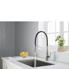 Vallant Kitchen Faucet w/ Spray Head Gooseneck Single Lever Mixer in Chrome