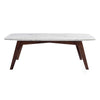 Faura 18" x 43.5" Rectangular Italian Marble Coffee Table with Legs