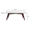 Faura 18" x 43.5" Rectangular Italian Marble Coffee Table with Legs
