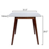 Senna 31" Square Italian Carrara White Marble Dining Table with Legs