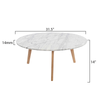 Stella 31" Round Italian Marble Coffee Table with Legs