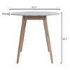 Avella 31" Round Italian Carrara White Marble Dining Table with Legs
