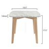 Gavia 19.5" Square Italian Carrara White Marble Side Table with Legs