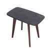 Cima 12" x 21" Rectangular Italian Marble Side Table with Legs