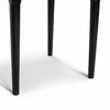 Alto 18" Square Italian Carrara White Marble Side Table with Black Leg