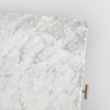 Alto 18" Square Italian Carrara White Marble Side Table with Black Wood Legs