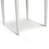 Alto 18" Square Italian Carrara White Marble Side Table with Black Wood Legs
