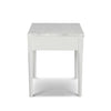 Alto 18" Square Italian Carrara White Marble Side Table with Black Wood Legs