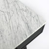 Viola 44" x 18" Rectangular Italian Carrara White Marble Writing Desk with Legs
