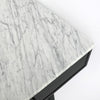 Viola 44" x 15" Rectangular Italian Carrara White Marble Writing Desk with Legs