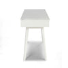 Viola 44" x 15" Rectangular Italian Carrara White Marble Writing Desk with Legs