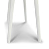 Viola 44" x 15" Rectangular Italian Carrara White Marble Writing Desk with Legs