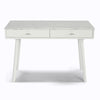 Viola 44" x 15" Rectangular Italian Carrara White Marble Writing Desk with Legs